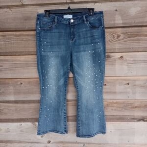 Lane Bryant Mid Rise Essential Stretch Kick Boot Jeans